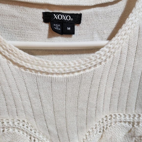 XOXO White Knit Dress Size Medium - Picture 4 of 6